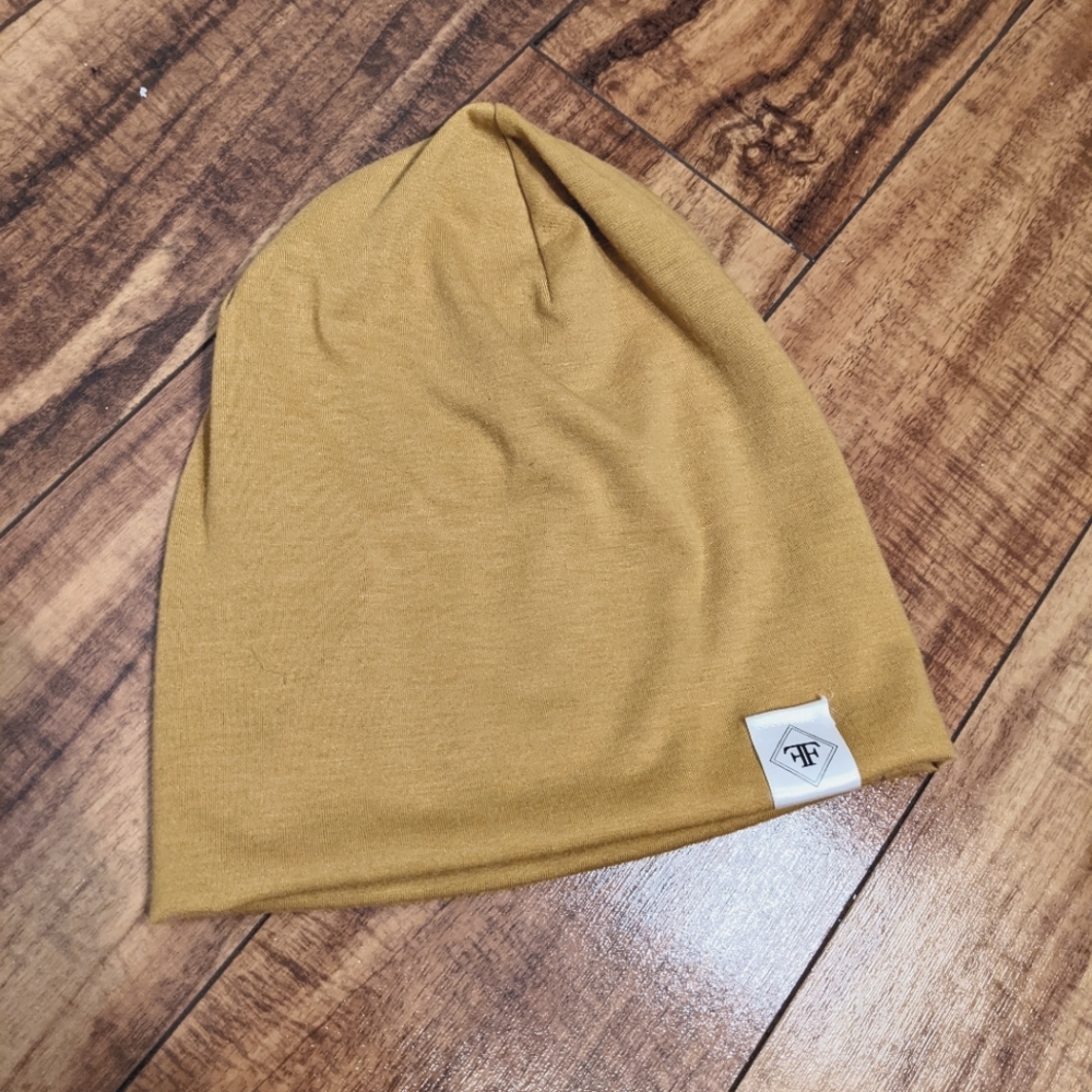 Mustard beanie hat